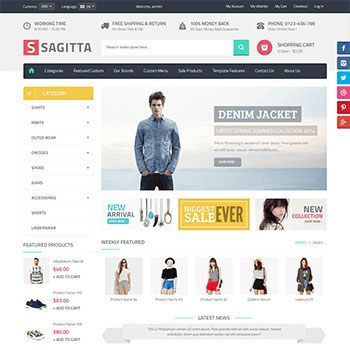 Vina Sagitta - Πρότυπο ηλεκτρονικού εμπορίου Joomla