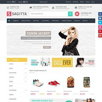 Vina Sagitta - Πρότυπο ηλεκτρονικού εμπορίου Joomla  eShop